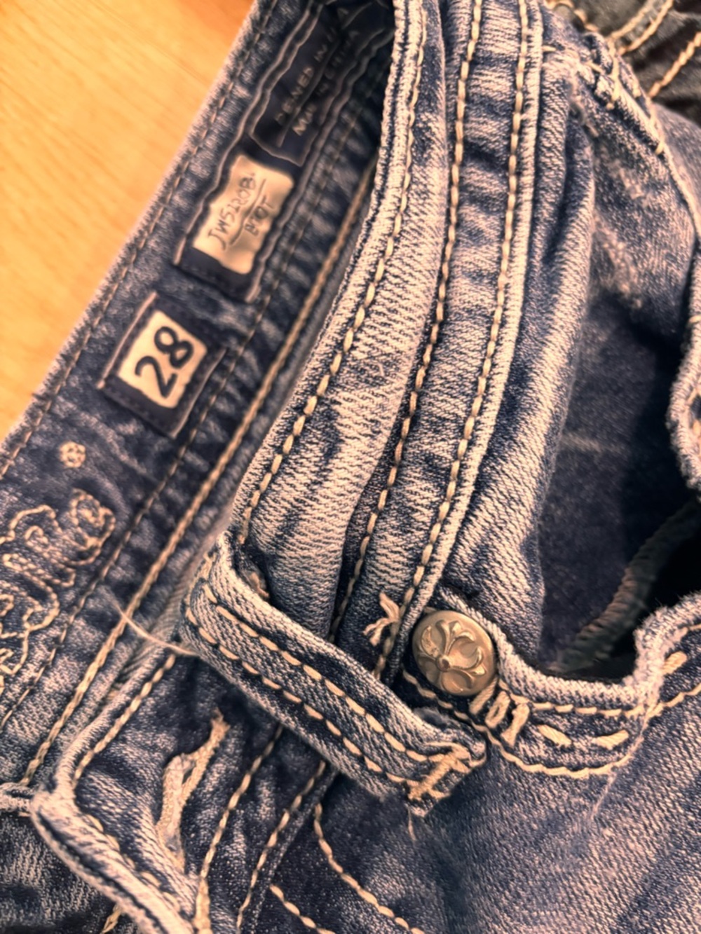 Miss Me Boot Cut Jeans Trio in Dark Indigo, Medium Wash and Light Wash - Picture 3 of 7